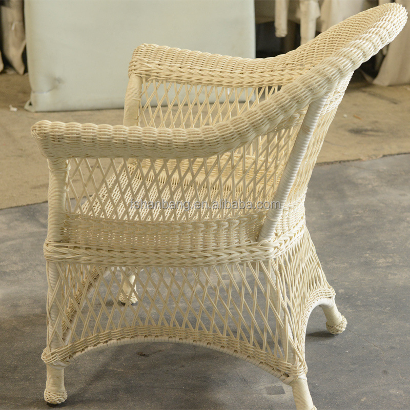 White All Weather Outdoor Indoor Garden Lowes Resin PVC Poly Rattan Wicker Patio Furniture Love Seat Sofa Chair