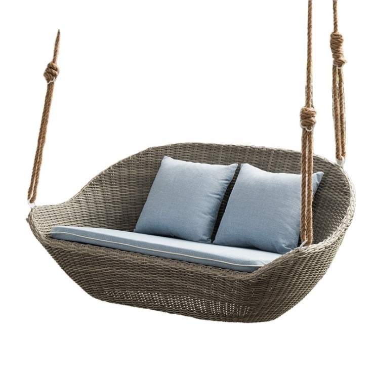 Home indoor balcony double hanging basket rattan rocking chair courtyard outdoor swing