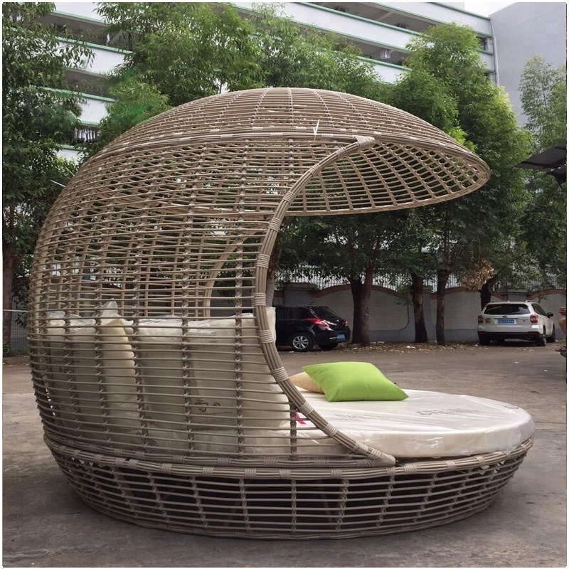 Unique Outdoor Furniture Rattan Patio Sunbed Garden Daybed