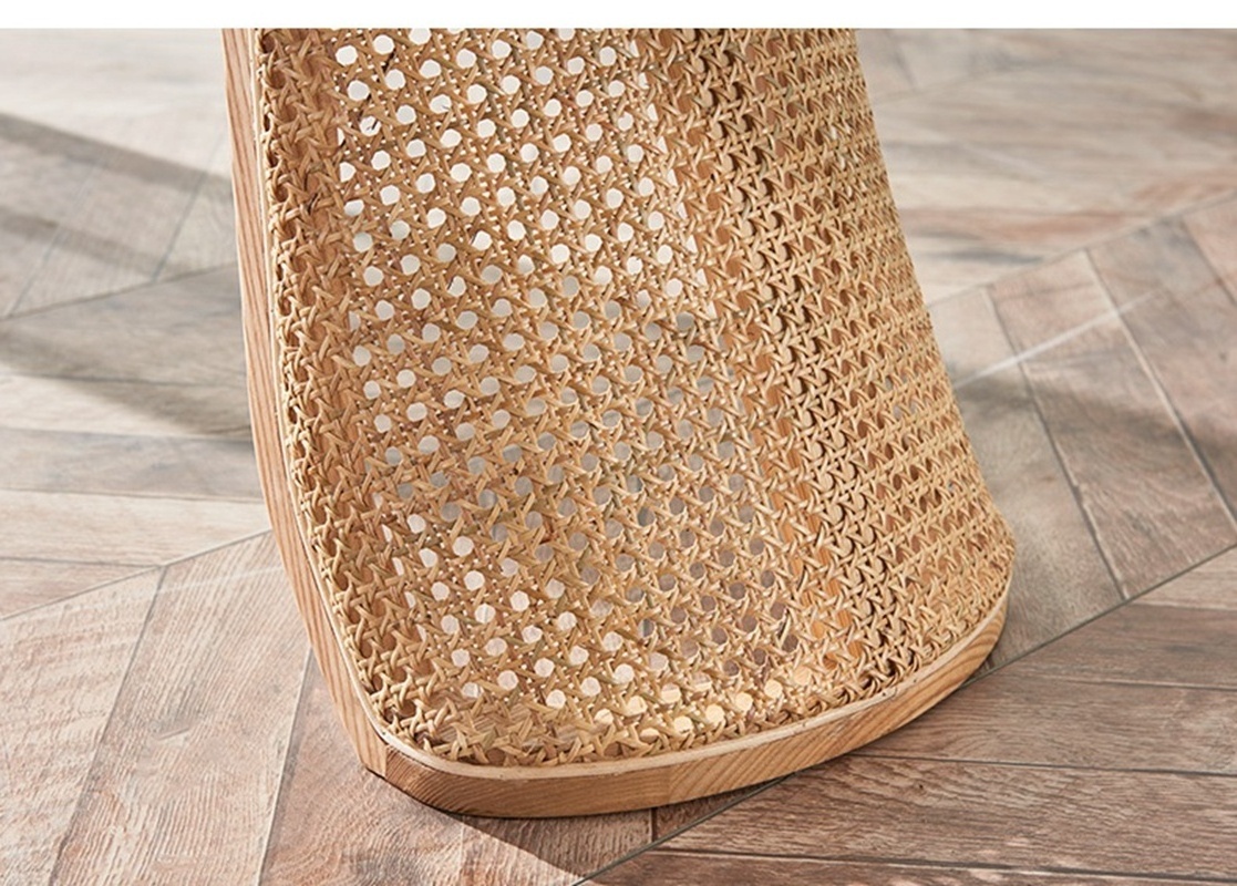 Nordal Rattan Wicker Cane Wood Entrance Entryway Hallway Bench