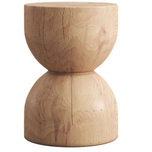 Solid wood block stool Nordic log edge a few stump decoration round living room home chair wooden end table