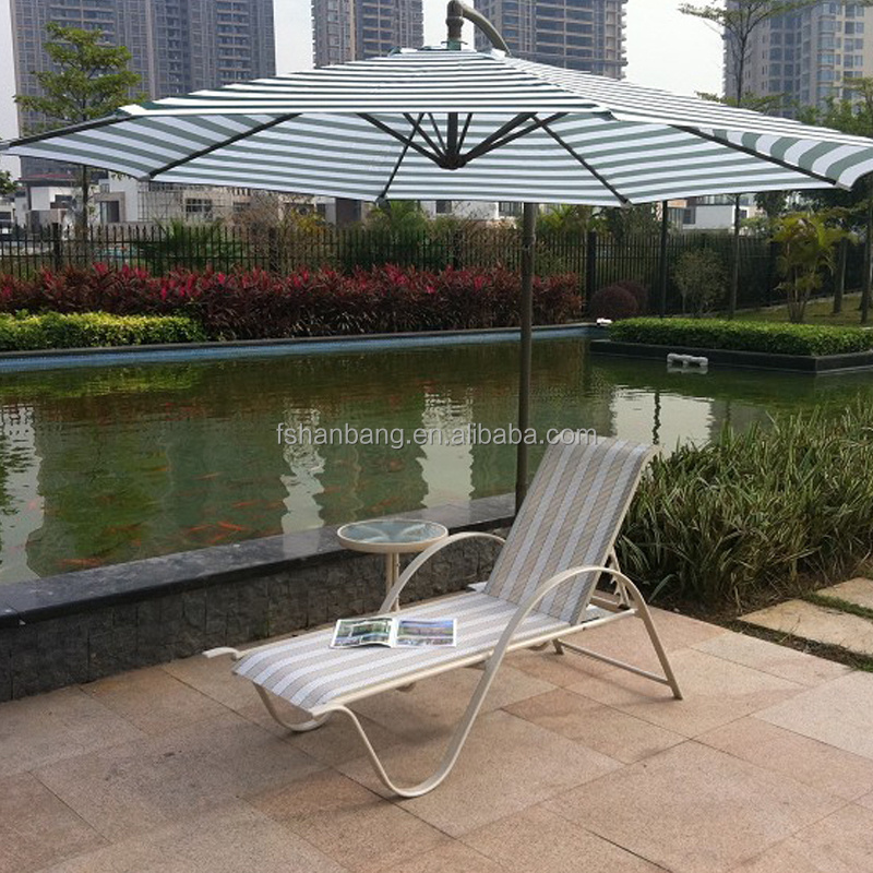 Outdoor pool aluminum beach lounge chair sun lounger