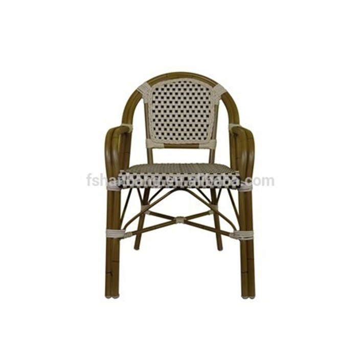 bamboo look french rattan bistro chair