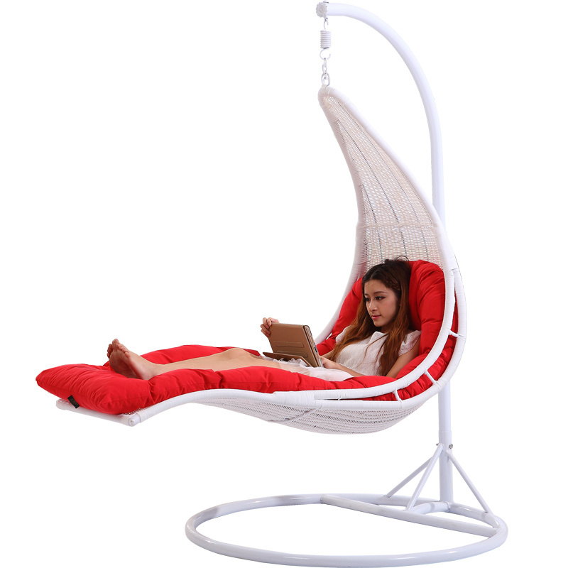 Outdoor Garden Patio Wicker Rattan Swing Chair Bed