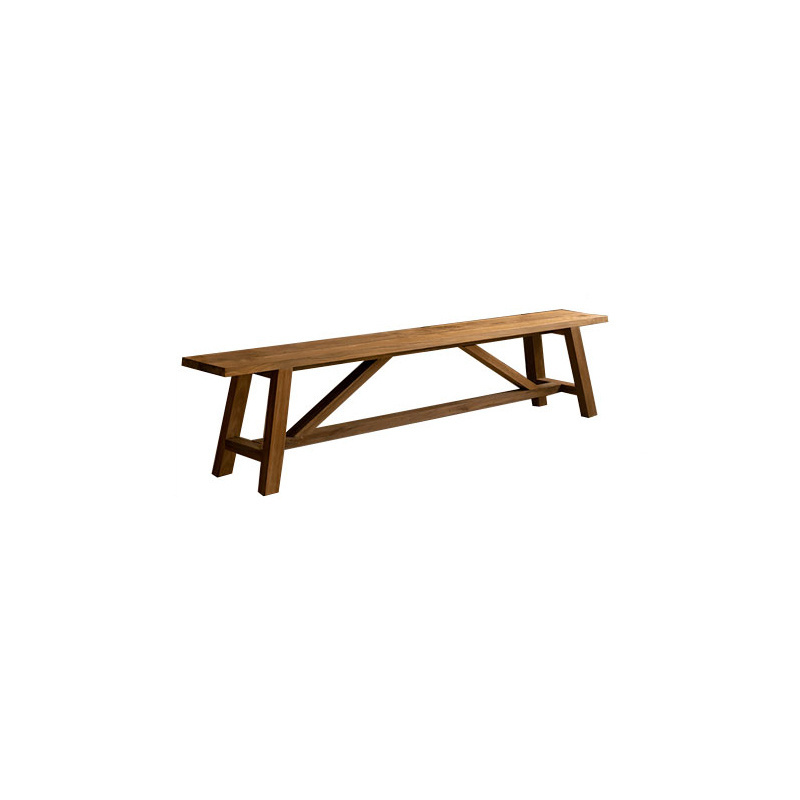 Modern wabi-sabi wind solid wood long home log bed end shoe change Scandinavian minimalist bench