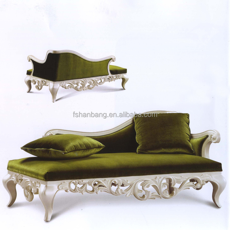 New Luxury Elegant Bedroom Living Rom Hotel Rattan Wicker and European French Italy Neoclassical Style Settee Chaise Lounge