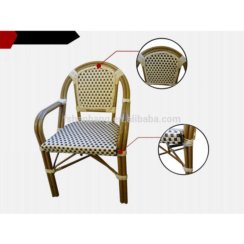 bamboo look french rattan bistro chair