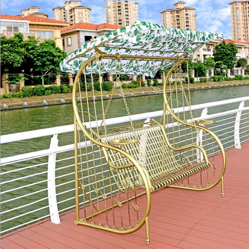 Outdoor Patio Balcony Adults Metal Porch Wrought Iron Swing Chair Frame Sets