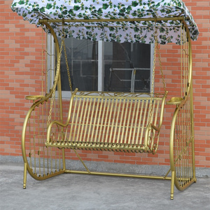 Outdoor Patio Balcony Adults Metal Porch Wrought Iron Swing Chair Frame Sets