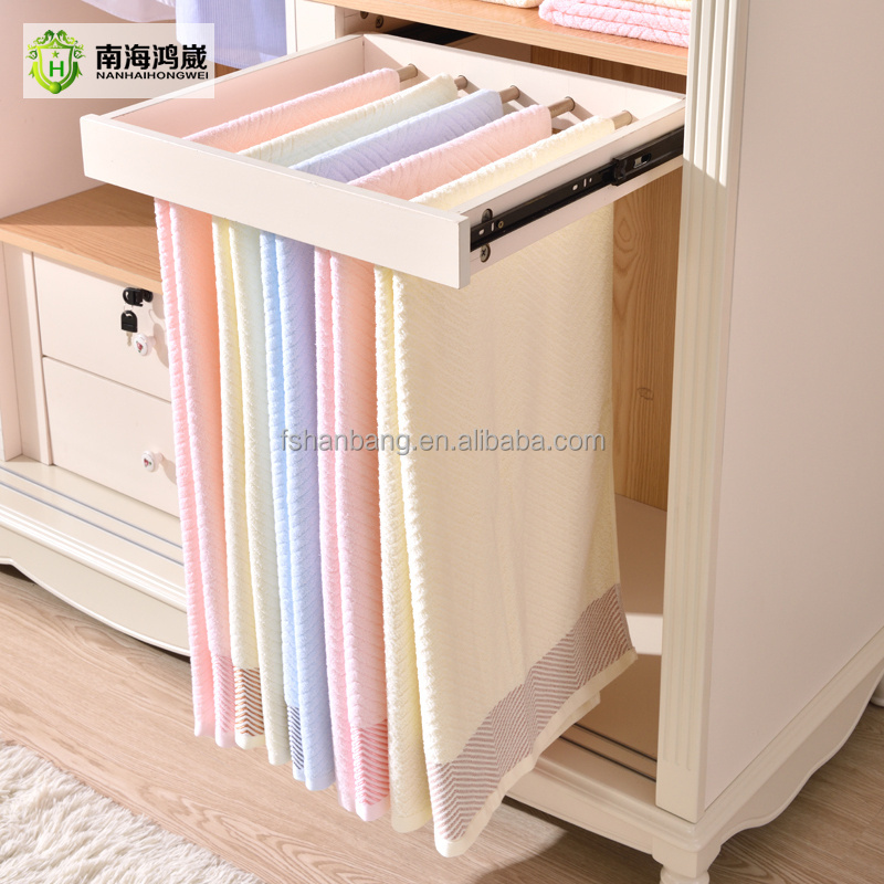 China Manufacturer  White Modern Simple Design Bedroom Furniture Flat Top 3 Sliding Door Wooden MDF Cloth Wardrobe Closet