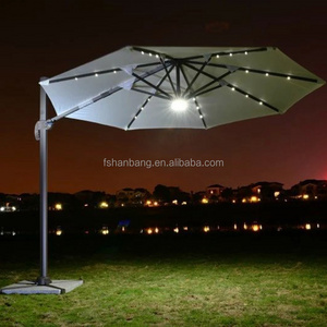 LED Umbrella Wind Resist Standard Size Solar panel Umbrella Patio Outdoor Solar LED Umbrella