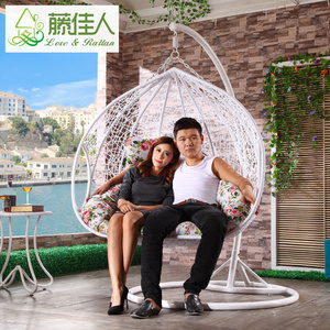 Bird Nest Garden Yard Rattan Double Love Seat Swing Hanging Chair