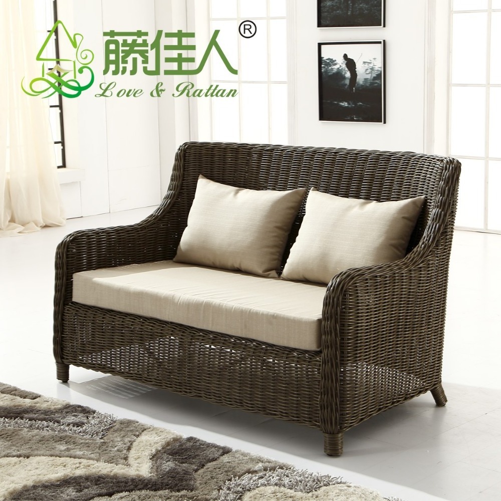 High Quality Nordic Design Outdoor Big Round Synthetic PVC Poly Rattan Garden Furniture