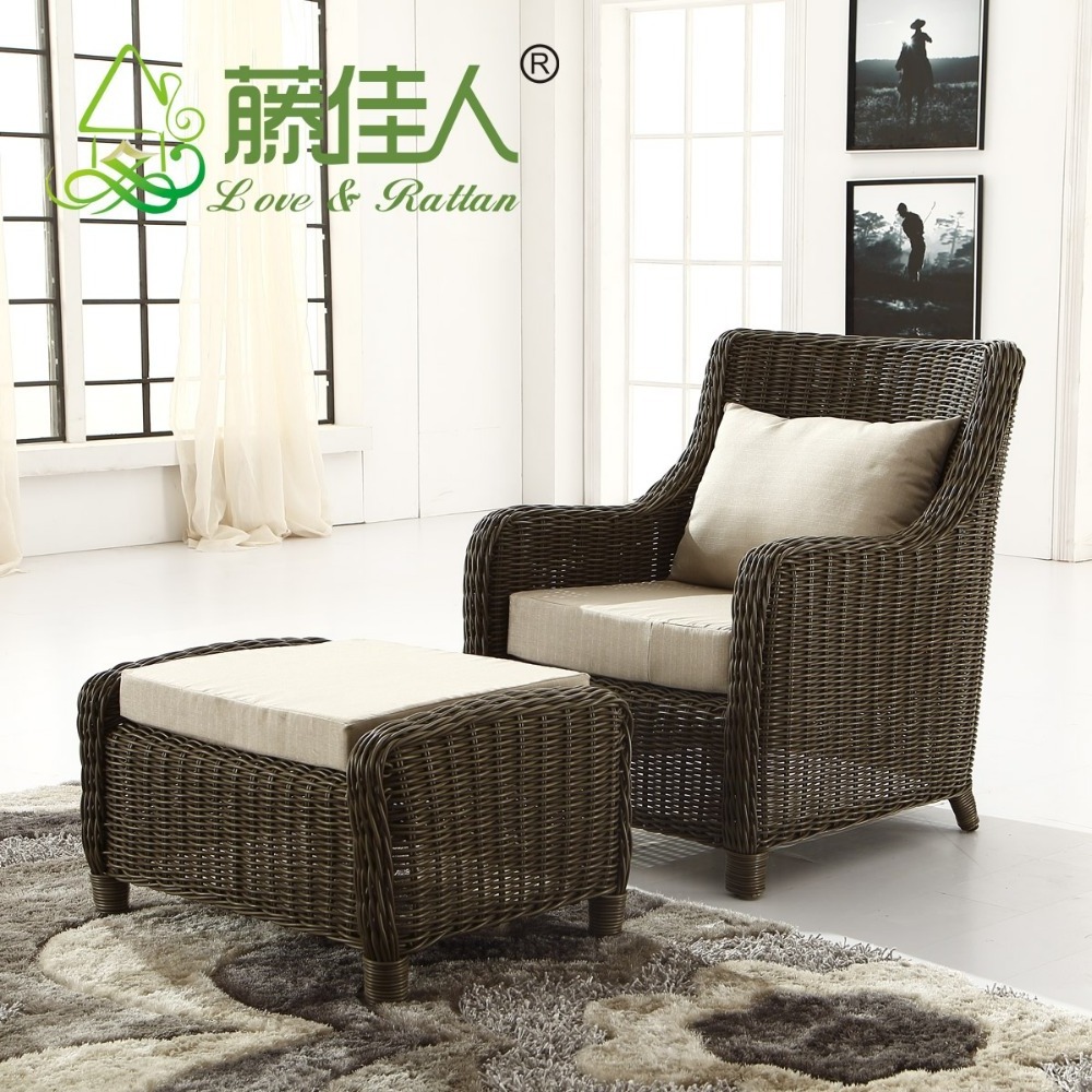 High Quality Nordic Design Outdoor Big Round Synthetic PVC Poly Rattan Garden Furniture