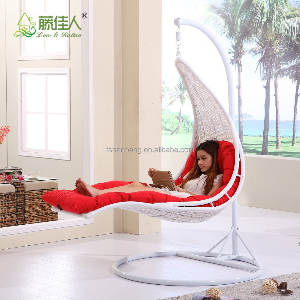 Outdoor Patio Poly Rattan PE Wicker swing lounge chairs