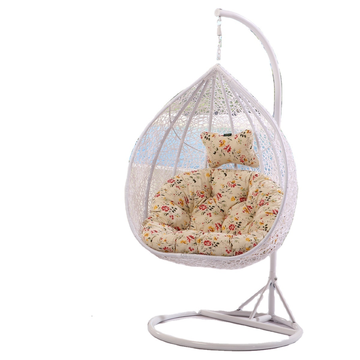 wicker hanging egg chair