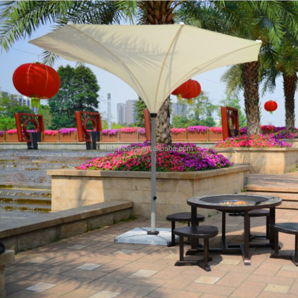 Trendy Unique Design Decorative Flower Shape Outdoor Patio Garden Pool Side Outside-in Upside Tulip Mushroom Inverted Umbrella