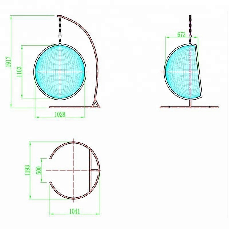 Cheap Garden Furniture Metal Swing Frame Semi Circle Hanging Swing Chair Stand