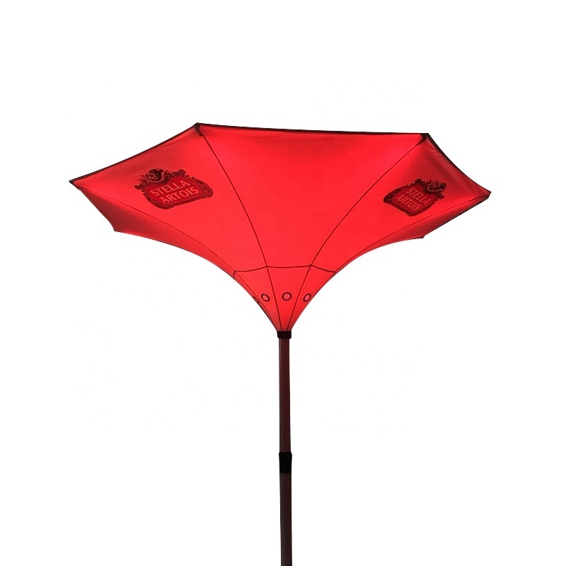 Hot Sale Outdoor Furniture Colourful Led Tulip Parasol Umbrella Flower Shape Mushroom Umbrella With CE Certificate