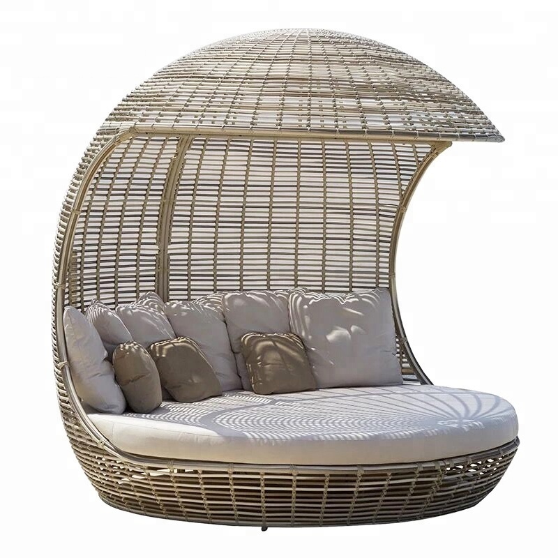 Unique Outdoor Furniture Rattan Patio Sunbed Garden Daybed