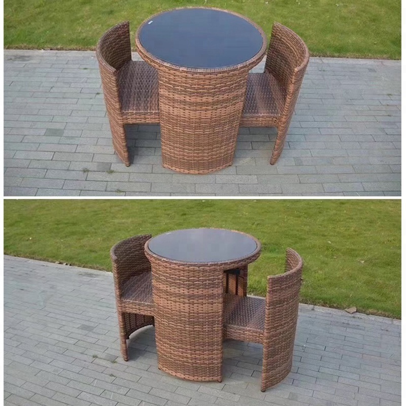 Unique Outdoor Garden Furniture Rattan Coffee table set For Coffee Shop