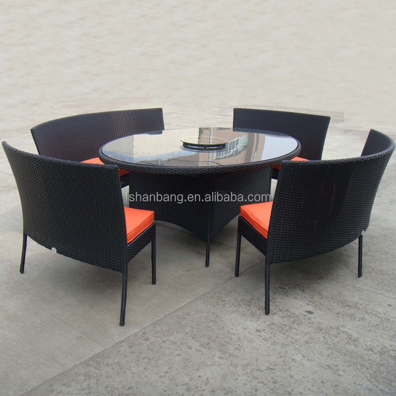 Hot Sale Outdoor Synthetic Resin Round 4,5,6,8,10,12 Seat Table Chairs Sofa Set Poly Rattan Garden Furniture