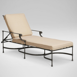 Elegant Garden Patio Terrace Deck Cast Aluminum Adjustable Chaise Lounge