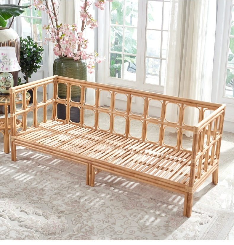 European style rattan furniture Baby Bed wicker crib for nursery