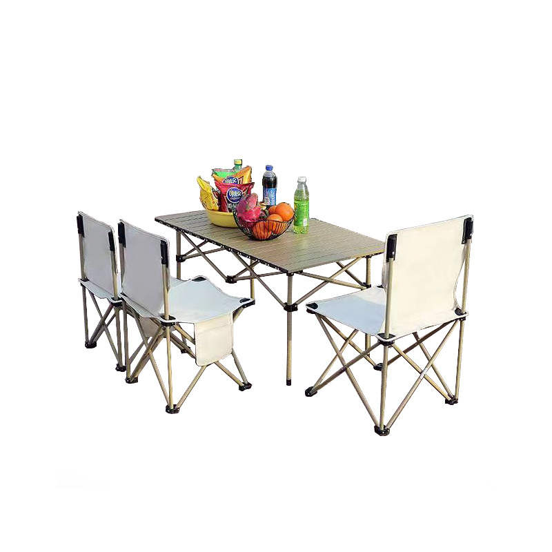 Portable outdoor garden furniture for barbecue camping picnic folding tables and chairs