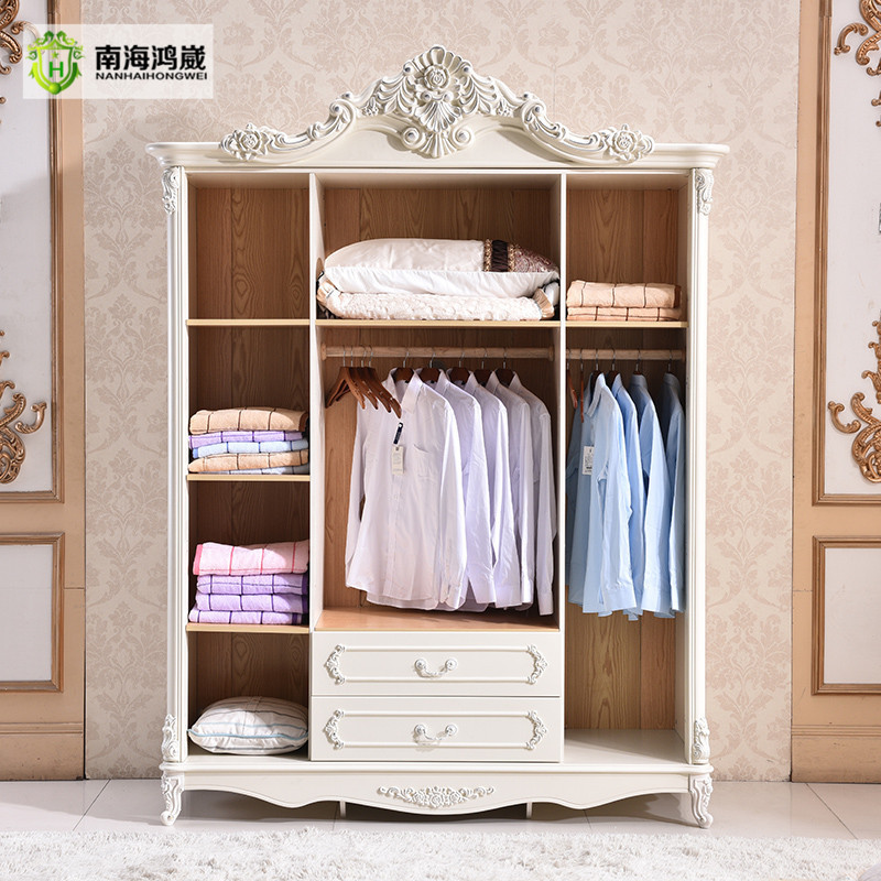 Wooden Panel MDF Tall Storage Wardrobes Bedroom Cabinet in Bedroom with Doors