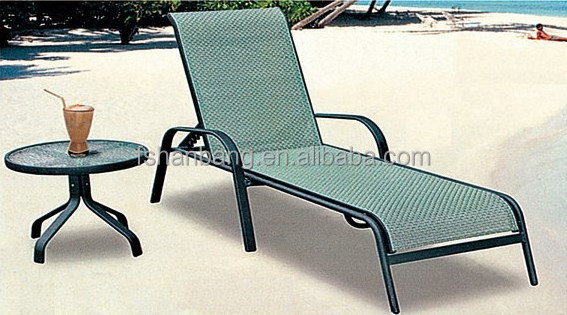 Outdoor pool aluminum beach lounge chair sun lounger