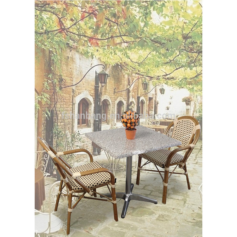 bamboo look french rattan bistro chair