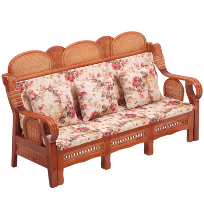 Unique Convertible Transformer Pull Out Cane Wood Sofa Cum Bed Designs Living Room Furniture  set