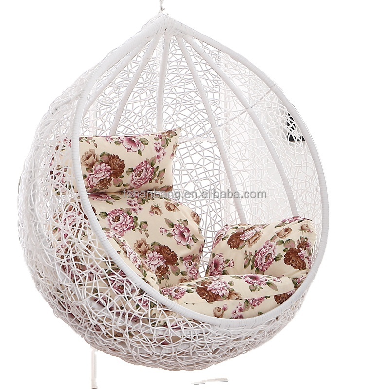 Indoor Bedroom Balcony Sunroom Rattan Resin Wicker Ceiling Hanging Swing Chair for Adults and Kids