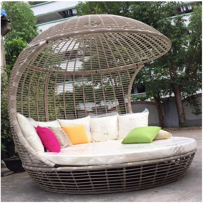 Unique Outdoor Furniture Rattan Patio Sunbed Garden Daybed