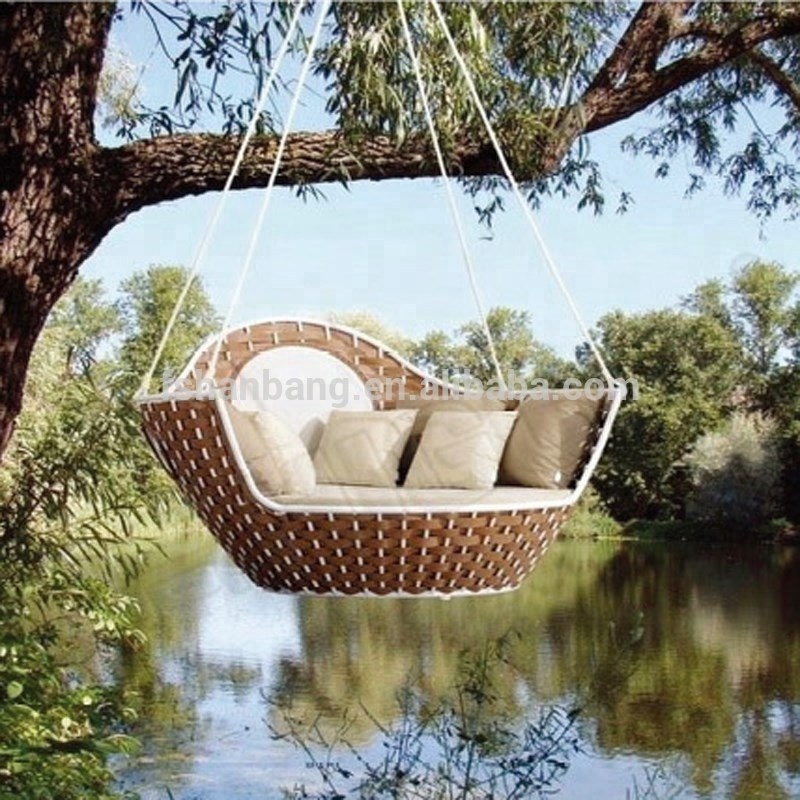 round rattan outdoor bed outdoor hanging swing