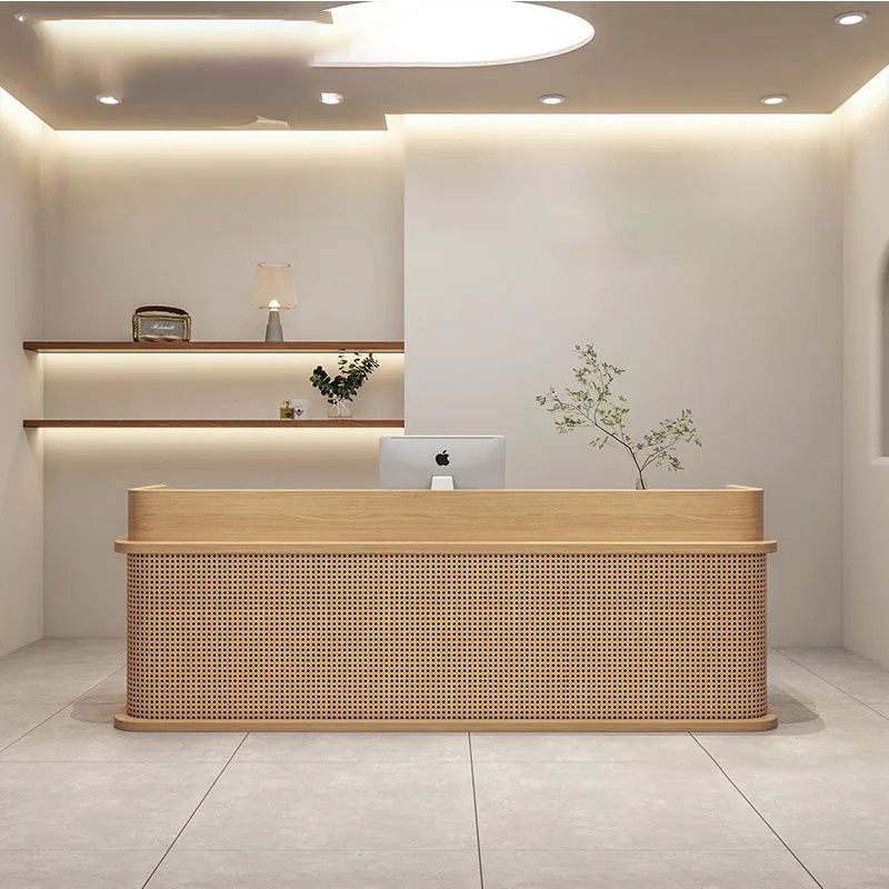 Wabi-sabi Clothing store bar Cashier shop small cabinet Home Japanese and Korean catering rattan Reception