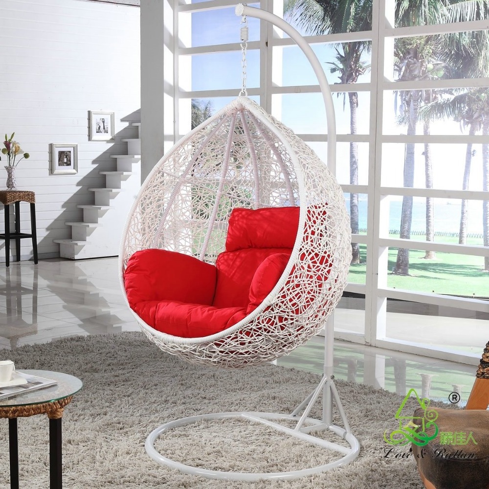 Rattan Wicker Rattan Hanging Ball Bubble Chair with Stand