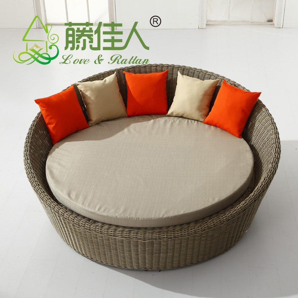 New Outdoor Wicker Rattan Day Bed Sun Lounge Pool Decking Rattan Furniture