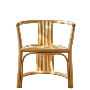 High Quality Nordic Boho Style Restaurant Hotel Cafe Furniture Living room Patio Bamboo Cane Natural Rattan chairs