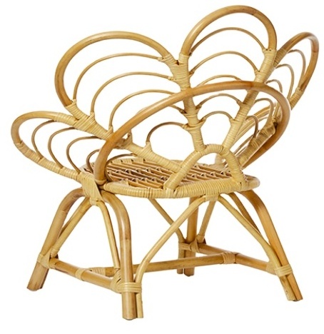 Handcrafted rattan outdoor living room flower chair