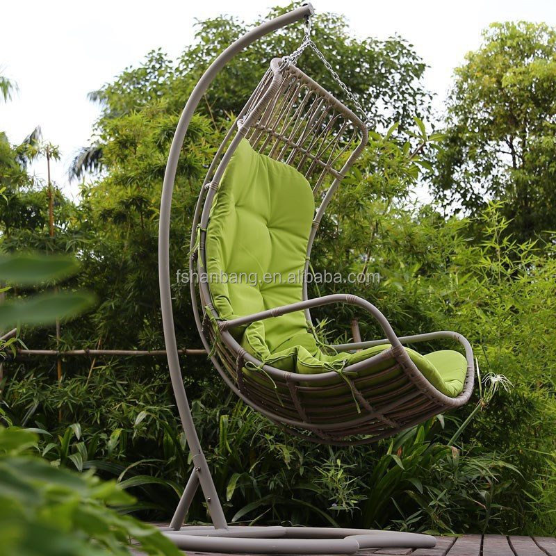 balcony woven big thick rattan swing chair