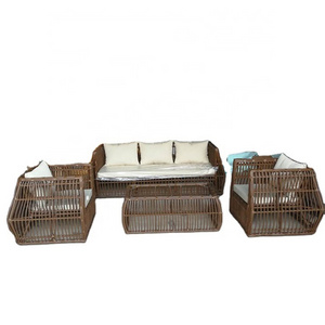 Modern Outdoor Furniture Rattan Wicker Woven Waterproof Garden Swimming Pool Sofa Set