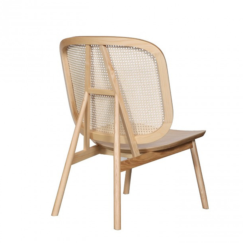 Modern Nordic Ratan Furniture Outdoor Garden Lounge Coffee Restaurant Dining Solid Wood Rattan Cane Woven Wicker Boho Chair