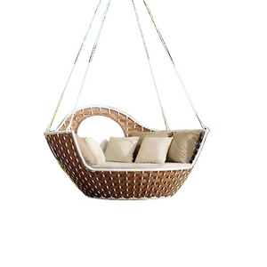 round rattan outdoor bed outdoor hanging swing