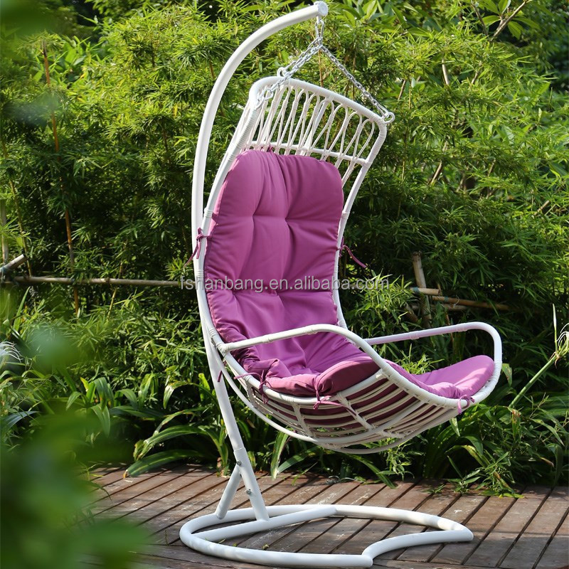 balcony woven big thick rattan swing chair