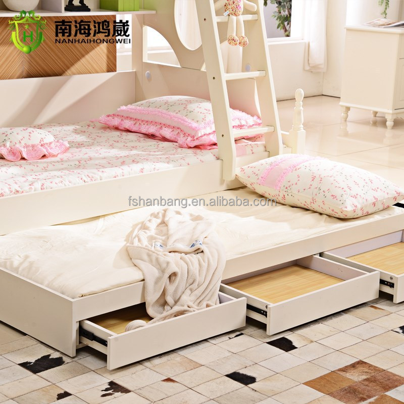 single over double kids wooden double decker bed