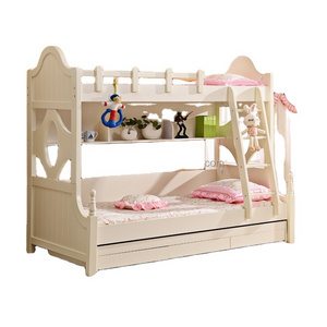 single over double kids wooden double decker bed