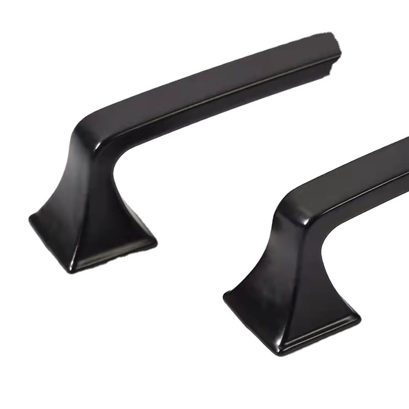 USA America style famous fancy Matt black color zinc alloy 96 128mm modern furniture dresser cabinet wardrobe pull handles