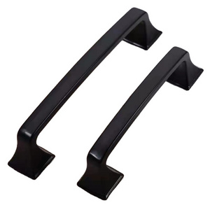 USA America style famous fancy Matt black color zinc alloy 96 128mm modern furniture dresser cabinet wardrobe pull handles